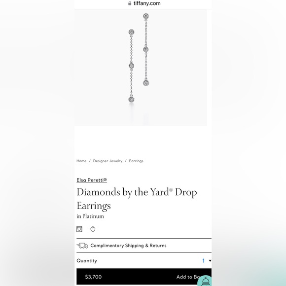 Tiffany & Co .30tcw in Platinum (PT950) Diamond by the Yard Like NEW! - Picture 16 of 16